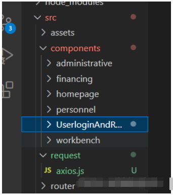 What is the method of encapsulating Axios requests in vue3 and using it in components?