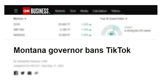 TikTok被蒙大拿州禁令封杀，言论自由受质疑