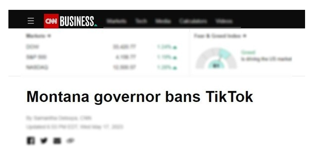 TikTok被蒙大拿州禁令封鎖，言論自由受質疑