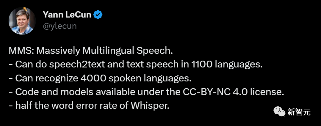 Double-killing OpenAI in scale and performance, Meta Voice reaches LLaMA-level milestone! Open source MMS model recognizes 1100+ languages
