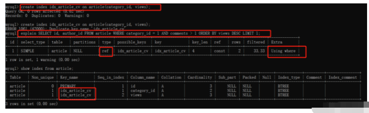 Quel est le principe du préfixe le plus à gauche de lindex Mysql ?