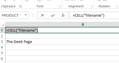 如何在 Excel 中获取当前工作表的名称