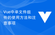 Vue中单文件组件的使用方法和注意事项