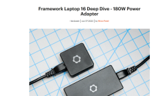 Framework与Chicony群光合作推出180W USB-C充电器，突破传统功率限制