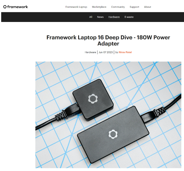 Framework与Chicony群光合作推出180W USB-C充电器,突破传统功率限制