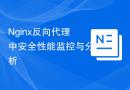 Nginx反向代理中安全性能监控与分析