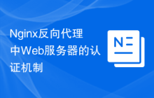 Nginx反向代理中Web服务器的认证机制