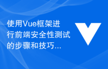 使用Vue框架进行前端安全性测试的步骤和技巧