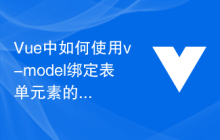 Vue中如何使用v-model绑定表单元素的缩写