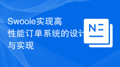 Swoole realizes the design and implementation of high-performance order system