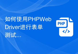如何使用PHP WebDriver进行表单测试和输入测试