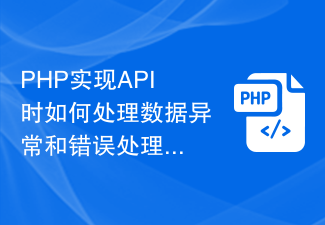 PHP实现API时如何处理数据异常和错误处理策略