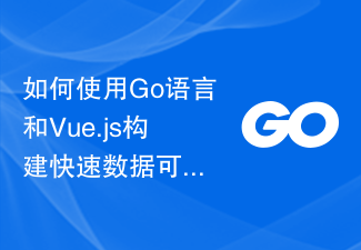 如何使用Go语言和Vue.js构建快速数据可视化应用