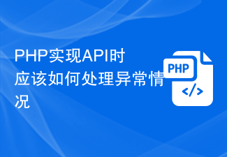 PHP实现API时应该如何处理异常情况