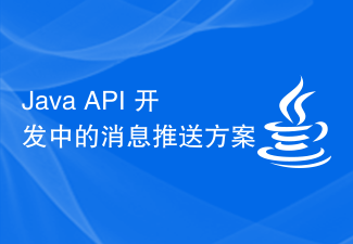 Java API 开发中的消息推送方案