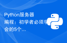Python服务器编程：初学者必须学会的5个技巧