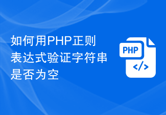 How to verify if string is empty with PHP regular expression