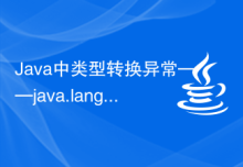Java中类型转换异常——java.lang.ClassCastException的解决方法