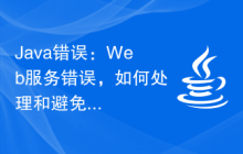 Java错误：Web服务错误，如何处理和避免