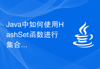 Java에서 집합 작업에 HashSet 함수를 사용하는 방법