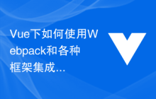 Vue下如何使用Webpack和各种框架集成？