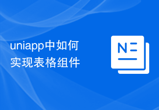So implementieren Sie eine Tabellenkomponente in Uniapp
