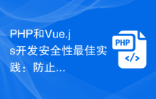 PHP和Vue.js开发安全性最佳实践：防止网络扫描攻击