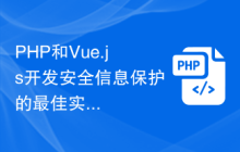 PHP和Vue.js开发安全信息保护的最佳实践