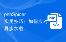 phpSpider实用技巧：如何应对异步加载内容的爬取问题？