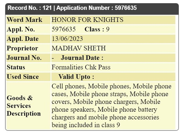 荣耀品牌注册商标预示印度市场复出 全新智能手机或将惊艳登场