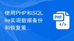 PHP 및 SQLite를 사용하여 데이터 백업 및 복구 전략 구현