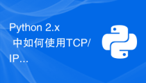 Python 2.x 中如何使用TCP/IP套接字进行网络编程
