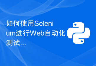 So verwenden Sie Selenium für automatisierte Webtests