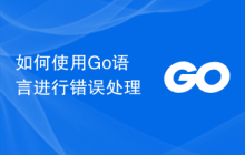 如何使用Go语言进行错误处理