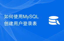 如何使用MySQL创建用户登录表