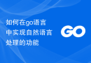 如何在go语言中实现自然语言处理的功能
