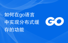 如何在go语言中实现分布式缓存的功能