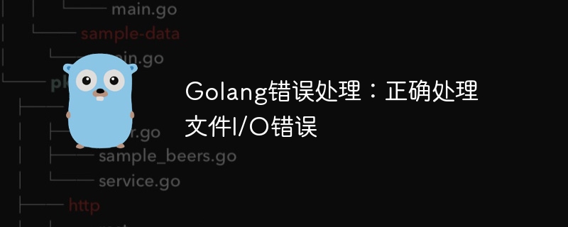 Golang錯誤處理：正確處理檔案I/O錯誤