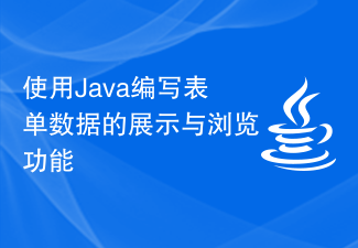 使用Java编写表单数据的展示与浏览功能