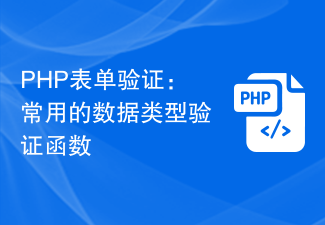 Pengesahan borang PHP: fungsi pengesahan jenis data yang biasa digunakan