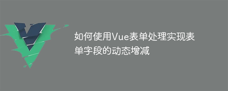 如何使用vue表单处理实现表单字段的动态增减