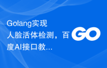 Golang实现人脸活体检测，百度AI接口教你如何做到！
