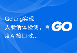 Golang實現人臉活體偵測,百度AI介面教你如何做到!