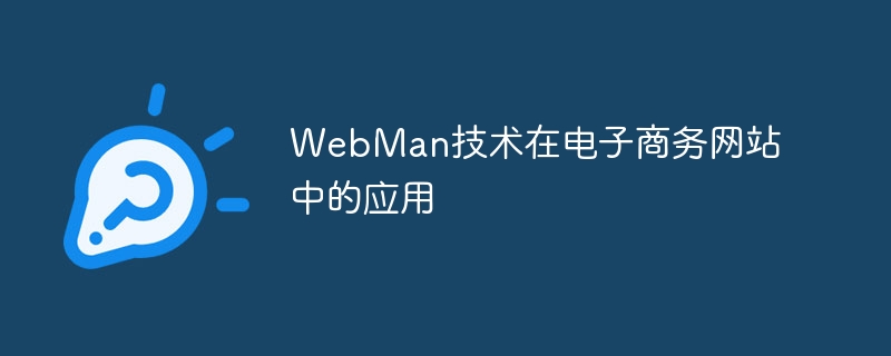 전자상거래 웹사이트에 WebMan 기술 적용