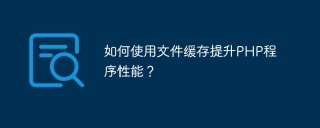 如何使用文件缓存提升php程序性能？