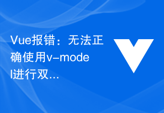 Vue error: v-model cannot be used correctly for two-way data binding. How to solve it?