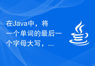 In Java, capitalize the last letter of a word and lowercase the first letter