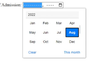 How to use month input type in HTML?