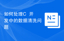 如何处理C++开发中的数据清洗问题
