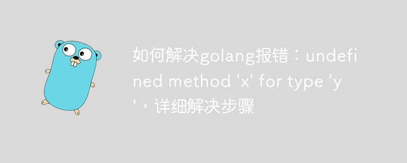 如何解决golang报错：undefined method 'x' for type 'y'，详细解决步骤